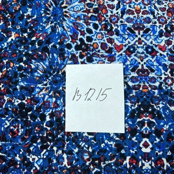 New Look Bohemian Floral Print  Top Tunic Shirt Sleeveless Size L Tie Front Blue - Picture 10 of 10